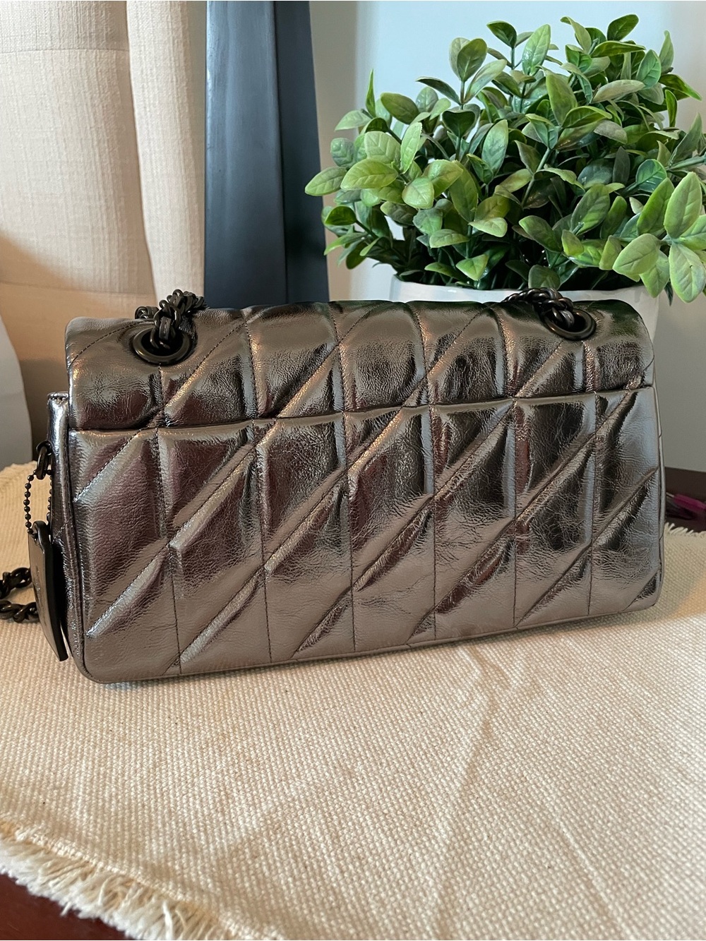 Coach quilted Tabby 26 anthracite metallic - Picture 7 of 13
